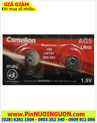 Pin AG5 LR754 _Pin cúc áo 1.5v Alkaline Camelion AG5 LR754 |HẾT HÀNG